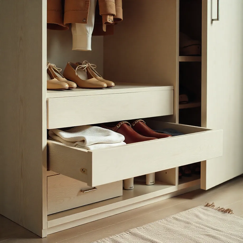 Efficient clothing storage system with organized compartments