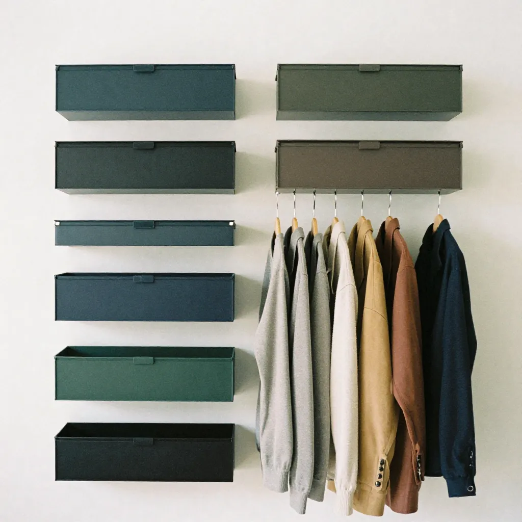 Curated wardrobe collection with elegant organization